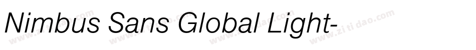 Nimbus Sans Global Light字体转换